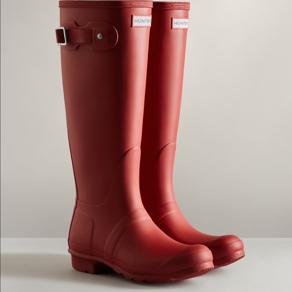 Hunter Women's Original Tall Boot - Military Red (Matte), 9 - Picture 1 of 5